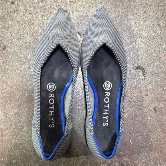 Rothy's Gray Flats with Pointed Toe Design - Picture 3 of 4